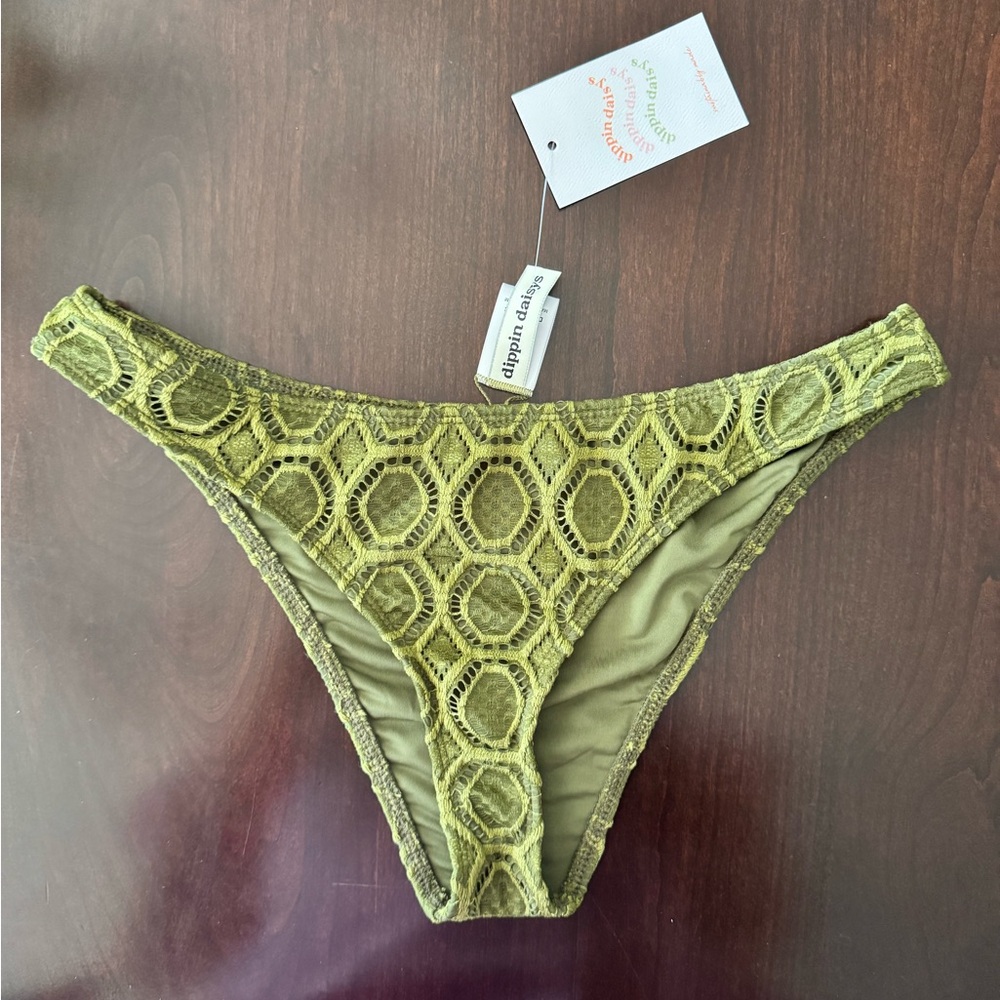 Dippin Daisys green crotchet bikini bottom